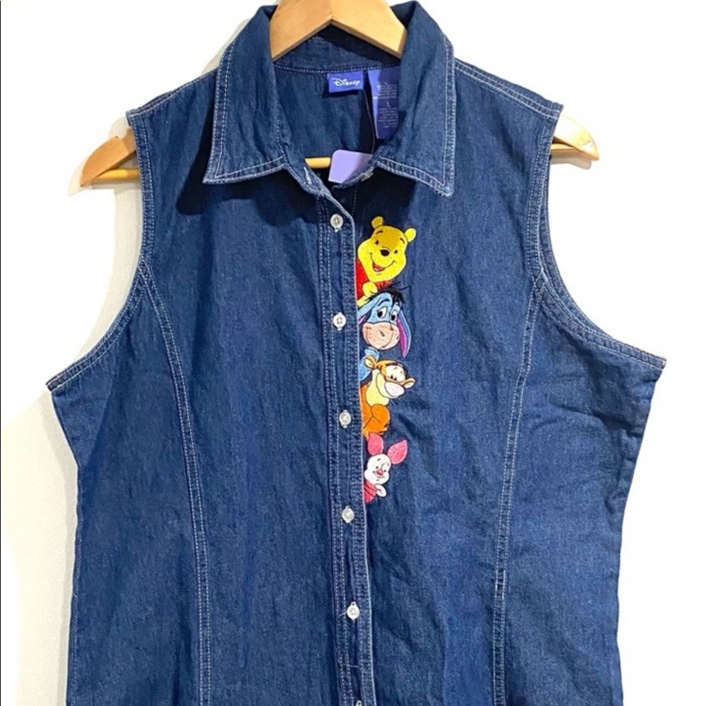NWT Disney Winnie the Pooh denim top